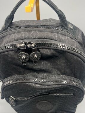 Kipling Seoul Medium Nylon Zipp Signature Backpack - Black